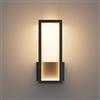 Klighten Applique da Parete LED Interno, 12W 850LM Lampada da Parete Quadrata Decorative Mordern, Luci da Parete per Camera da Letto, Soggiorno, Corridoio, 27cm, Bianco Caldo 3000K, Nero