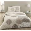 VISION ADELE - 100% cotone - Set Copripiumoni matrimoniale 200 x 200cm con 2 federe 65 x 65cm per letto matrimoniale - Tessuto morbido e confortevole - Colore: beige - Certificato Oeko-Tex