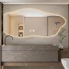 GXSDYYDS Specchio Bagno con Luce 120×60CM Specchio Bagno LED Moderno, Anti-Fog, 3000K-6500K, 3 Colori Luce, Dimmerabile, Memoria, Specchio Retroilluminato Bagno Irregolare Grande (120×60CM)