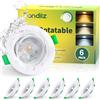 Fondiiz Faretti Incasso Cartongesso Dimmerabili, 5W 480LM IP44, Set di 6