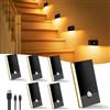 Swoieltr Luce Notturna con Sensore di Moviment, 6 Pezzi Ricaricabile Luce Notturna a Led ON/OFF/AUTO Modalità, 2700K Bianco Caldo Luce Bambini per Scale Corridoio Camera da Letto Soggiorno