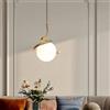 zhxinashu Lampada a Sospensione con Globo in Vetro per Camera da Letto | Lampada a Sospensione Oro, Lampadina G9 Non Inclusa, Cavo Regolabile da 2 Metri, Lampada Vintage per Comodino e Soggiorno