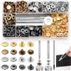 Ysimple 144 Set Bottoni Automatici a Pressione, 4 Colori Bottoni a Pressione, Bottoni a Pressione Metallo con Kit Strumenti per Jeans, Pelle Fai Da Te, Vestiti, Artigianato, Borsa (12.5mm)