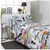 Cotton ARTean Copripiumino per Ragazzi Reversibile Roll per Letto da 90 x 190/200, 50% Cotone, 50% Poliestere, Multicolore