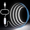 Aurevita Striscia LED COB USB 5V, 3m Luce Bianca Calda Dimmerabile, Larghezza 8mm luci led adesive, Flessibile e Tagliabile, per TV, Cucina, Soggiorno, Festa, Decorazioni Fai-da-te (3m Cool White)