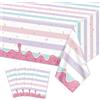 AJINXIN Confezione da 4 tovaglie a tema gelato, tovaglie di compleanno per un dolce compleanno, decorazioni per feste di compleanno, baby shower, ciambelle, decorazioni per feste a tema, 130 x 220 cm