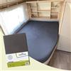 Dexitex - Lenzuola per Camper - Lenzuola Letto Francese - Coprimaterasso Camper - Materassi per Camper - Accessori per Camper - Oeko-TEX - 100% Cotone - Giusto - Antracite