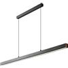 AIRUI Luce Moderna Lineare A Ciondolo Semplice Nero Lungo Lampadario LED Lampada Ad Altezza Regolabile Appese per Tavolo da Pranzo Isola da Cucina Ufficio(100cm, 40W,Stepless Dimming)
