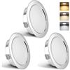 YindaLux Faretti LED da Incasso 230V 3CCT IP44 LED Spots 3W 55-58MM 3PCS Cromato
