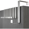 Menz Perchero puerta - 10 piezas ganchos por los grosores de puertas de 36 mm - colgador puerta de acero inoxidable - percha puerta gancio porta