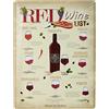 Dodino Targa in metallo vino rosso 30x40cm , stile vintage, per caffè, bar, pub, negozi, cartelli decorativi da parete, decorazione vintage
