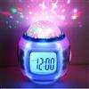 EHOTER Sveglia con proiettore 3 in 1 a LED con cielo stellato, con musica, luce notturna stellata, orologio da viaggio, lampada da comodino alimentata a batteria, decorazione per la casa, decorazione