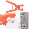 IATAHI Kits Bottoni Automatici a Pressione con Pinze a Scatto,Bottoni a Pressione Cava,100 Set Bottoni Automatici Bottoni a Pressione,Metallo Bottoni Automatici da Cucire,per Borse Giacche Jeans Artigianato