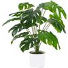 Laelfe Pianta Finta da Interno Monstera - 55 cm Monstera Pianta Finta di Palma Tropicale Artificiale Per Decorazione Interna Esterna di Casa, Ufficio, Giardino, Soggiorno, Tavolo e Scrivania