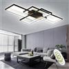 TYJY Plafoniera LED Soffitto 60W Dimmerabile, 80cm Lampadario Soggiorno | Moderno Plafoniera Bianco Rettangolare con Telecomando, 3000K-6000K, Funzione Memoria, per Soggiorno, Camera da Letto, Cucina