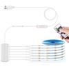 LRGBST 5V USB Striscia LED COB, 6 rulli 1M Bianco COB LED Strip Light con dimmer a telecomando per pannelli acustici Scaffali armadio vetrine scaffali cucine illuminazione