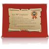ATS Incisione Targhe & Timbri Targa Compleanno Personalizzabile con Nome, Cognome, Data e Dedica - Idea Regalo Originale per Uomo e Donna - Targa Ricordo per Festeggiare un Compleanno Importante (Rosso, 90 Anni)