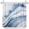 Bovlleetd Blu Marmo Textured Tenda da Doccia per il Bagno Rinfrescante Ombre Toni Vasca da Bagno Tenda Decori 60x72 Impermeabile Tessuto in Poliestere Set 12 Ganci di Plastica