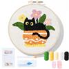 mongtsamz Kit Ricamo Principianti,Punch Needle Kit,kit Punto Croce con Motivi Prestampati,Embroidery kit,Lana Spessa per un Effetto Soffice,Ideale per Alleviare lo Stress e Come Decorazione da Parete
