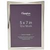 Hampton Frames | Cornice portafoto | 13 x 18 cm, argento, vetro, metallo lucido | Design elegante, retro effetto velluto, autoportante orizzontale/verticale | Decorazione casa