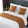 QRGMKL Runner Letto in Tinta Unita Morbida Sciarpa Senza sbiadimento Sciarpe di Biancheria da Letto semplici in Stile Europeo per Camera da Letto Hotel-Style 17||240x50cm for 1.8m Bed