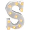 JANDEI - Lettere LED, Numeri Luminosi, Figura a Cuore, 22cm, con Luce Calda per Decorazione e Atmosfera, Luci Notturne Scrivania, Compleanni, Matrimoni, Vetrine. Funzionano con batterie AA (S)