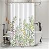 Bovlleetd Verde Piccola Floreale Tenda da Doccia 92x183cm Primavera Pianta Acquerello Foglie Fiori Moderna Decorativa, Impermeabile Lavabile in Poliestere Tende da Bagno con 6 Ganci per Vasca da Bagno