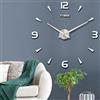Coraltree orologio da parete moderno,orologio da parete 3D DIY per decorazioni da parete, regalo per casa, ristorante, ufficio e hote (argento)