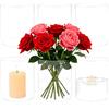 DBAATTZ 6 Vaso in Vetro Cilindro, Vasi in Vetro da 8,5 x 10 cm, Cilindri in Vetro per Candele, Vaso per Decorazione da Tavolo, Vasi da Tavolo, per Casa, Ufficio, Matrimonio, Decorazione da Tavolo