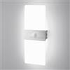 JaneYi Applique da Interno con Sensore di Movimento LED 12W Bianco Freddo 6500K | JaneYi Lampada da Parete Moderna in Acrilico Alluminio Luci per Corridoio Scala Entrata Balcone Soggiorno Camera da Letto