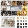TmppDeco 90 Sets Bottoni Automatici a Pressione 17mm, 4 Colori Bottoni a Pressione Metallo con 4PCS Strumenti, per Vestiti, Jeans, Pelle, Borse (17mm)