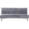 Aisaving Velluto peluche Armless divano Slipcover,3 posti inverno spessa elasticizzato divano letto coperture mobili Protector fits divano letto pieghevole senza braccioli Silver Grey