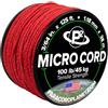 Paracord Planet Micro Paracord - Filo intrecciato sottile per lavori artigianali, pesca e progetti fai da te, in bobine da 38 m, colore: rosso imperiale riflettente