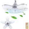 XiXiRan Lampadina ventilatore a LED, lampada a soffitto E27, luce ventilatore da soffitto con luce lampadina, ventilatore a soffitto con telecomando (B)
