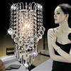 XIHOME Lampada da Parete in Cristallo con Gocce di Sfera di Cristallo Cromata Moderna Accanto a Applique E14x2 Luci per La Casa Seduta Camera da Letto Corridoio Ristorante Soggiorno Sala da Pranzo
