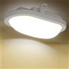 LEZOE Lampada da Soffitto LED 10W,1100lm 110(Lm/W) 4000K, Lampada a prova di umidità Lampada da bagno, Ideale per Soggiorno Bagno/Cucina/Balcone/Cantina/Camera da letto/Corridoio 22.6x15x8cm