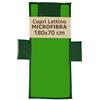 SoNiT home decor SONIT - Telo Mare Verde per Lettino con Tasche e Elastici 70x180 cm, Copri Lettino Spiaggia in Microfibra con Cuscino Gonfiabile Integrato, Angoli e Tasche Laterali, Ideale per Spiaggia e Piscina