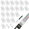 EPLZON 4 Pin 8 mm Connettore Striscia LED Connettori per Strisce LED Connettore Cavo Striscce LED Connettori Senza Saldatura LED per SMD 5050 5630 monochrom LED Strip(20Pezzi)