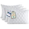 Utopia Bedding Cuscini trapuntati, Cuscini trapuntati per letto e cuscini decorativi, Cuscini per divano. (4, Bianco, 30x50 cm)
