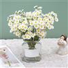 XIZHI 18 mazzi di margherite artificiali con 180 teste di margherite brasiliane, stile pastorale, per casa, tavolo, giardino, finestra, matrimonio, decorazione per interni ed esterni (bianco)