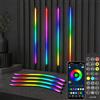 BORDRISE Illuminazione per Pannelli Acustici, Dimmerabile Sezionabile LED Integrati 4 LED Strisce RGB Dream Color 100cm Sincronizzazione Musicale Telecomando Regolazione Colore e Luminosità Controllo App
