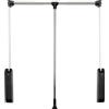 CQCCQ Organizzatore for asta di sollevamento regolabile for guardaroba, appendiabiti bidirezionale con imbottitura, capacità di carico elevata, for armadi da camera da letto(510-660mm)