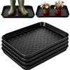 Luxoraiova Set di 4 Vassoi Antigoccia per Scarpe, 35 X 28 X 3 Cm, Vassoio In Plastica con Base Antiscivolo e Bordo Alto per Giornate Piovose e Nevose, Tappetino Antigoccia per Scarpe Sporche e Bagnate