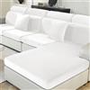 Ystyle Copriseduta Divano Elasticizzato, Universale Copricuscini Divano Velluto Natalizio, Sofa Seat Cover Antiscivolo, Copri Cuscini per Divano, Copridivano Cuscini (1 Posto*3, Bianco)