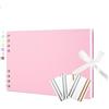 Vienrose Album Fotografico fai da te con 40 Pagine Bianche, 15x21,6 cm | Spiralalbum Scrapbook, Album Ricordi per Baby Shower, Matrimonio, Famiglia, Anniversario e Compleanno