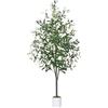 Fairblo Olivo Artificiale da Interno 150 cm Piante Finte da Esterno Grandi con Vaso Ulivo Finto Realistico Albero Finto Decorativo per Casa Balcone Ufficio Giardino Decorazioni Interne ed Esterne