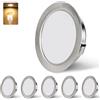 KYOTECH LED Faretto da Incasso 230V Dimmerabile 3000K 55-58MM IP44 6PCS Nichel
