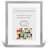 RahmenMax Cornice portafoto in MDF Morena 45 x 55 cm. Argento opaco con vetro acrilico da 1 mm trasparente e bianco - WhiteFix. Cornice per poster disponibile in diversi colori e dimensioni.