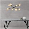 lux.pro Lampadario a 8 Bracci Plafoniera Moderna a 8 Fonti Luce E27 max. 60W Lampada a Sospensione con Altezza Regolabile
