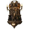 CAZSTYK Facile installazione Hecate Theme Resina Wall Light Fornendo luce LED morbida per la notte sicuro in giardini e patii resina Art Lamp